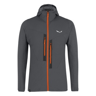 Salewa Fleece Jacket Rolle - windproof, lightweight, body mapping insulation zones - onyx grey Men